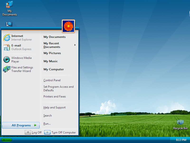 File:XP WXP Blue Style - FirstDesktop.png
