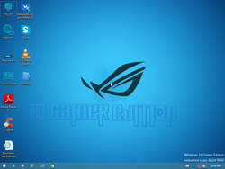 The desktop of Windows 10 Gamer Edition