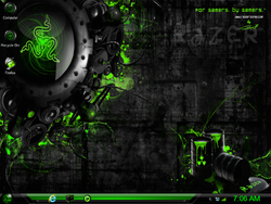 The desktop of Windows 7 Razer Edition 2018