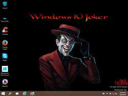 The desktop of Windows 10 Joker 2015