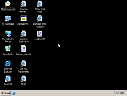 The desktop of MicroXP (Dark Reverser)