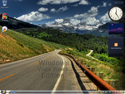 The desktop of Windows Vista Black Edition