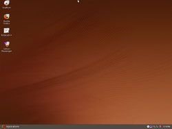 The desktop of Ubuntu Professional XP