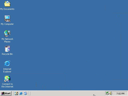 The desktop of Windows 2000 SP5