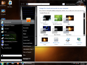 W7 Fire Edition 2011 BlueMoon theme.png