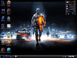 The desktop of Windows 7 GameRebel Edition