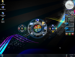 The desktop of Windows XP Pro SP3 2010