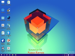 The desktop of Windows 10 Turbo Edition