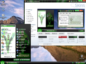 XP OSX Leopard GreenLanternv1 WindowBlinds skin.png