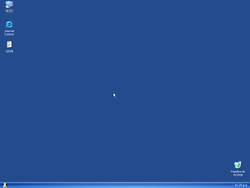 The desktop of Windows XP Falcor Edition