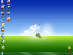 The desktop of Windows Nour 2013 on first boot