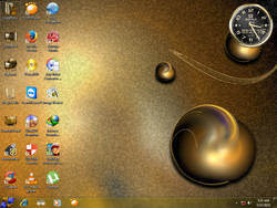 The desktop of Windows 7 Gold Edition 2016