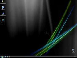 The desktop of Windows XP SP2 Eternity