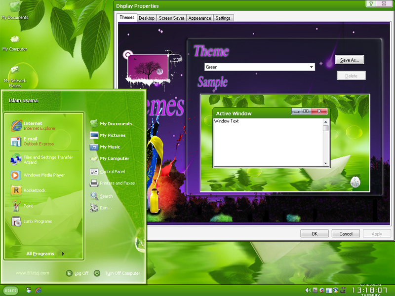 File:XP Lunix Edition Green Theme.png
