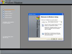 The desktop of Windows Titanium