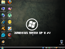 The desktop of MicroXP (Craxy Mouse)