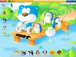 The desktop of Veket Linux