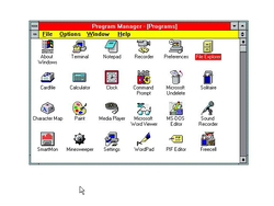 The desktop of Windows 3.1 EVO K410i Edition