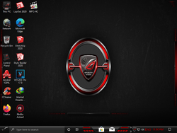 The desktop of Windows 10 ROG Edition