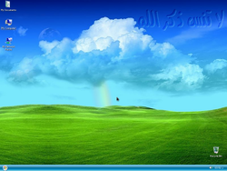 The desktop of Windows XP 2008 E