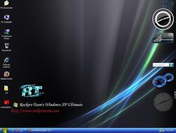 The desktop of Windows XP Ultimate Service Pack - 3