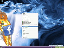 The desktop of Windows Facebook XP