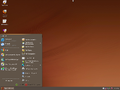 Start menu ("Ubuntu Style" theme ("NewHuman" theme))