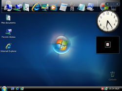 The desktop of Windows XP Ultimate Edition VALR