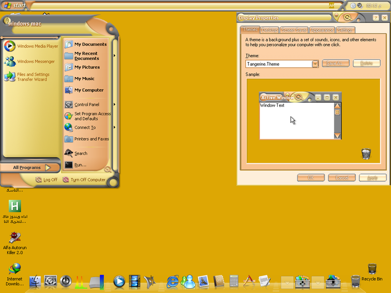 File:Windows Mac OS XP - Tangerine.Theme theme.png
