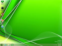 The desktop of Windows 8 Green Edition