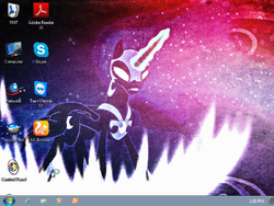 The desktop of Windows 7 Pony Edition 2015