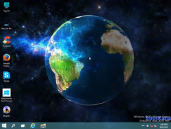 The desktop of Windows 10 Ultimate 3D Edition 2015