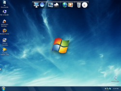 The desktop of Windows Aero Style
