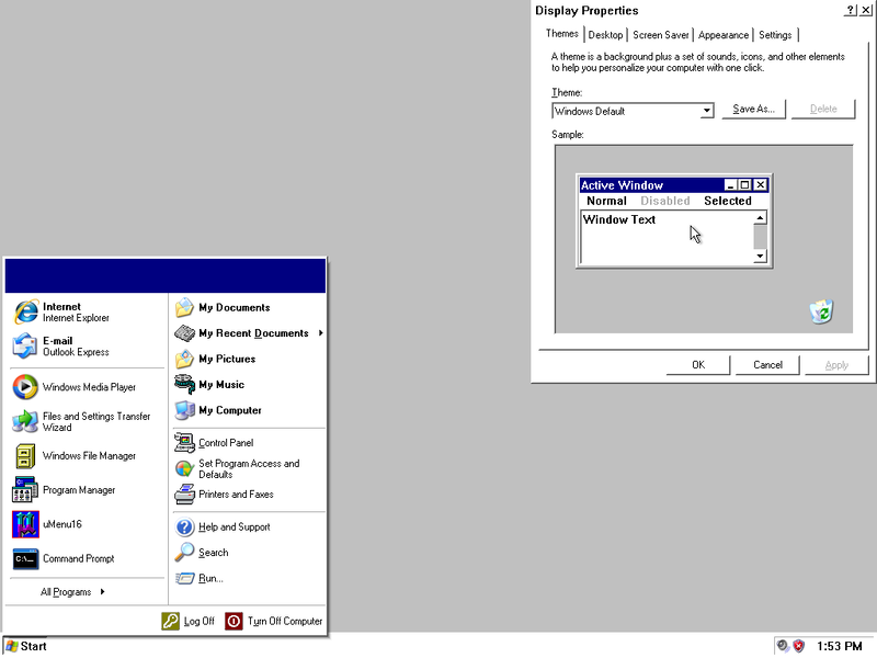 File:XP Windows 1992 1.0 Windows Default theme.png