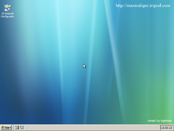 The desktop of Windows Vista Live CD