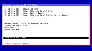 Windows XP Snoopy SP3 Final Boot Menu.png