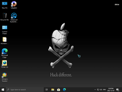 The desktop of Adorable Anonymous Hacker windows 10 X64 Pro