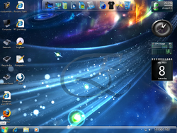 The desktop of Windows 7 Eternity 2009