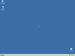 The desktop of Windows XP Nebula