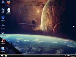 The desktop of Windows 8.1 Heavier Edition 2014
