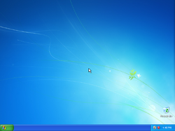 The desktop of a fresh install of Windos 7