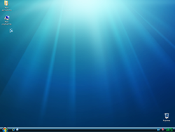 The desktop of Windows XP SP3 Krokoz