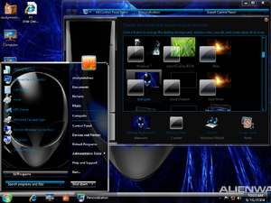 W7 Fire Edition 2011 alienglass theme.png