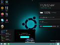 Desktop in "Ubuntu Blue" theme