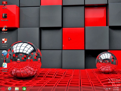 The desktop of Windows 8 Red Edition