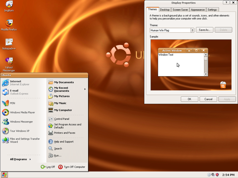 File:XP Ubuntu Professional XP Human Win Flag theme.png