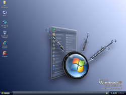 The desktop of Windows XP SP3 Orionce Edition