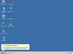 The desktop of Gena XP Live CD Lite