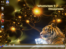 The desktop of Windows 7 Diamond Ultimate