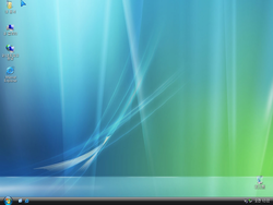 The desktop of Windows XP Snoopy SP3 Final